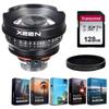 XEEN XN14-MFT 14mm T3.1 Professional Cine Lens for Micro 4/3 Mount + 5-Pack Photo/Video Editing Software & 128GB Transcend High Speed Memory Card view 1
