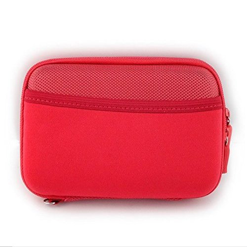 Premium Nylon Golf Launch Monitor Protective Carrying Case Storage Bags Cover for Voice Caddie Swing SC100 and SC200 Swing Caddie SC200+ (Red)
