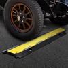 2 Channel Rubber Cable Protector Ramps Heavy Duty 11000Lbs Load Capacity Protective Wire Cord Ramp Driveway Traffic Speed Bumps Hose Cable Ramp Cover for Indoor Outdoor, Black & Yellow view 3