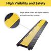 2 Channel Rubber Cable Protector Ramps Heavy Duty 11000Lbs Load Capacity Protective Wire Cord Ramp Driveway Traffic Speed Bumps Hose Cable Ramp Cover for Indoor Outdoor, Black & Yellow view 4