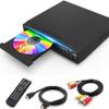 HD DVD Player, CD Players for Home, DVD Players for TV, HDMI and RCA Cable Included, Up-Convert to HD 1080p, All Region, Breakpoint Memory, Built-in PAL/NTSC, USB 2.0, Tojock view 1