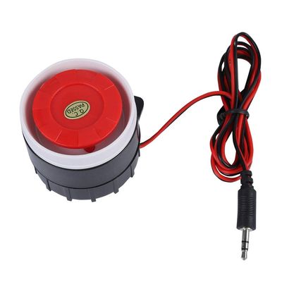 ASHATA DC 12V Piezo Buzzer Siren, Electronic Buzzer Alarm with Red Light Flash, 120dB High Decibels Continuous Sounder Buzzer Alarm