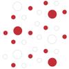 DecalVenue.com White/Red Vinyl Wall Stickers - 2 & 4 inch Circles (150 Decals) view 1