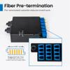 ICC LC MPO Fiber Optic Cassette, 24 Fiber OS2 Singlemode, Blue LC Duplex Adapters, Staggered Push Pin Design Fiber Enclosures and Patch Panels view 3