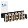 ICC HD SC-SC Fiber Optic Adapter Panel, 12 Fibers, Multimode, Beige 94V0, Push Fasteners, Black Steel view 1