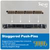 ICC HD SC-SC Fiber Optic Adapter Panel, 12 Fibers, Multimode, Beige 94V0, Push Fasteners, Black Steel view 2