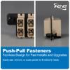 ICC HD SC-SC Fiber Optic Adapter Panel, 12 Fibers, Multimode, Beige 94V0, Push Fasteners, Black Steel view 3