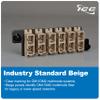ICC HD SC-SC Fiber Optic Adapter Panel, 12 Fibers, Multimode, Beige 94V0, Push Fasteners, Black Steel view 4