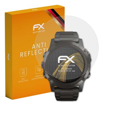 atFoliX Screen Protector compatible with Garmin D2 Delta PX 51 mm Screen Protection Film, anti-reflective and shock-absorbing FX Protector Film (3X)