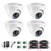 ZOSI 4 Pack 2MP 1080p HD-TVI Home Security Camera Outdoor Indoor 1920TVL, 24PCS LEDs, 80ft Night Vision, 90View Angle, Weatherproof Surveillance CCTV Dome Camera view 1