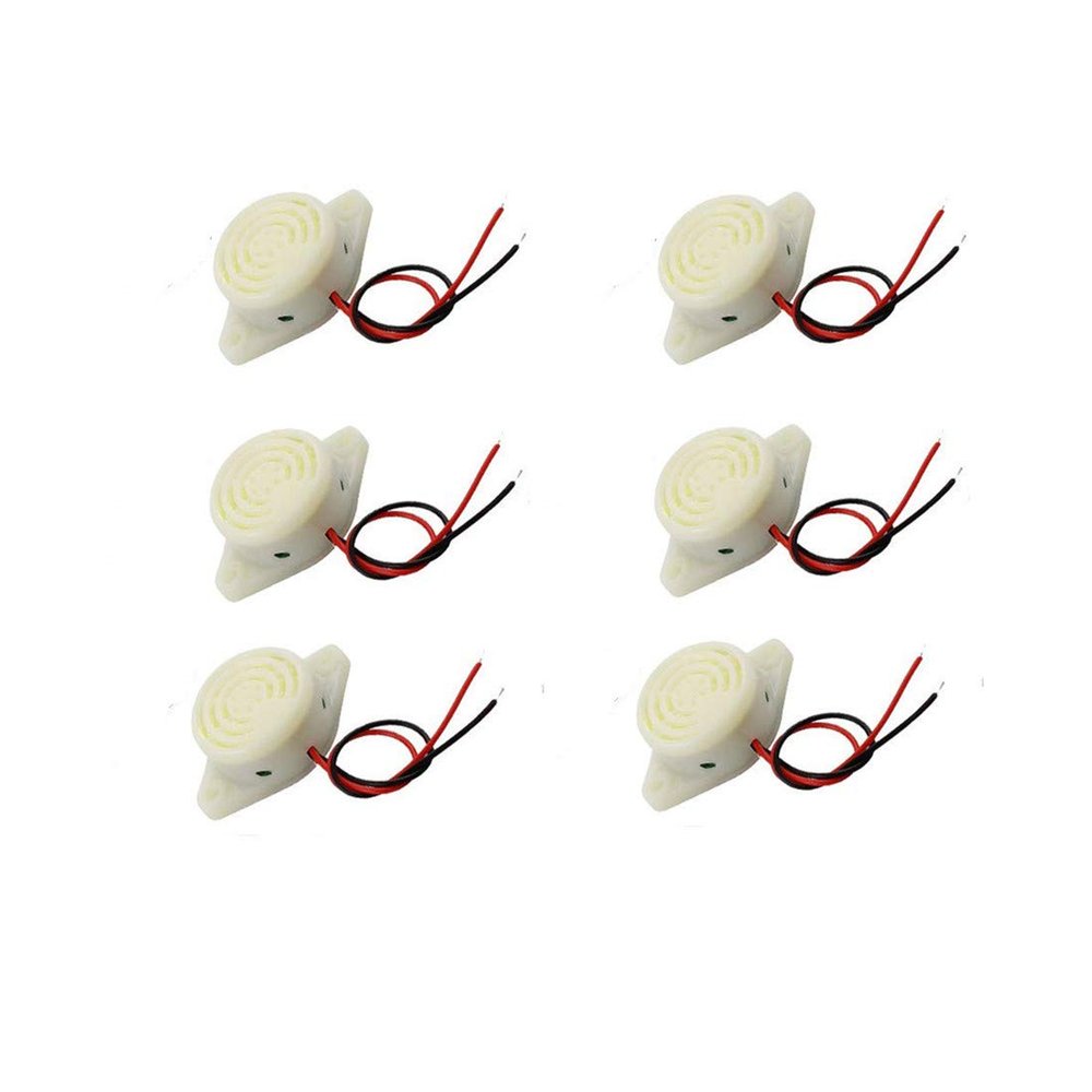 bnafes SFM-27 DC 3-24V Electronic Buzzer Alarm Sounder Continuous Sound Beep (Pack of 6)