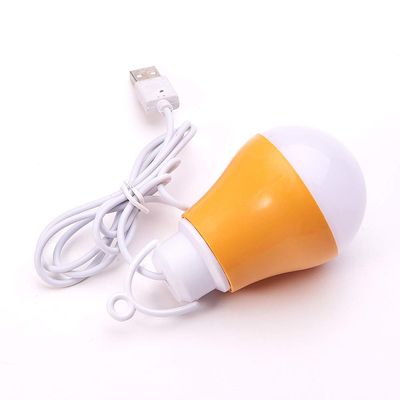 Othmro USB Bulb lamp DC3V-12V 5W 6500-7000K 0.9 Power Factor PC Lamp Body Material 5730 Lamp Bead Model Orange 1PCS