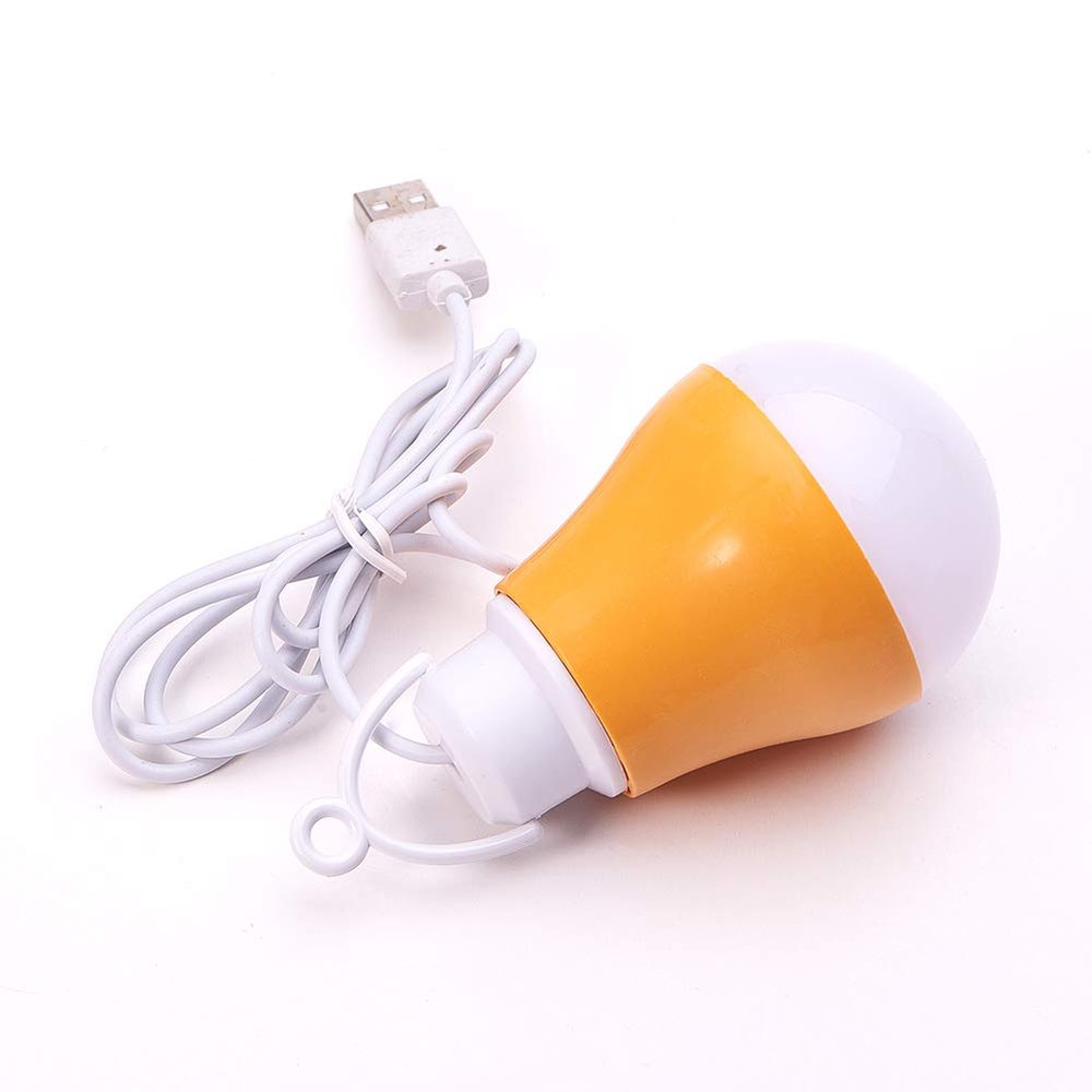 Othmro USB Bulb lamp DC3V-12V 5W 6500-7000K 0.9 Power Factor PC Lamp Body Material 5730 Lamp Bead Model Orange 1PCS