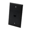 BUPLDET 1 Port Ethernet Wall Plate Black - Single Gang Cat6 RJ45 Ethernet Wall Plate Female to Female Cover Plate Compatible with CAT7/CAT5 Cable view 2