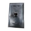BUPLDET 1 Port Ethernet Wall Plate Black - Single Gang Cat6 RJ45 Ethernet Wall Plate Female to Female Cover Plate Compatible with CAT7/CAT5 Cable view 3