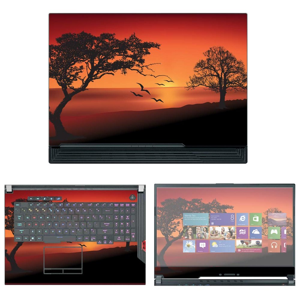 Decalrus - Protective Decal Sunset Skin Sticker for Asus ROG Strix Hero III G731GW (17.3" Screen) case Cover wrap ASROG_Strix_Hero_II_-G731GW-43