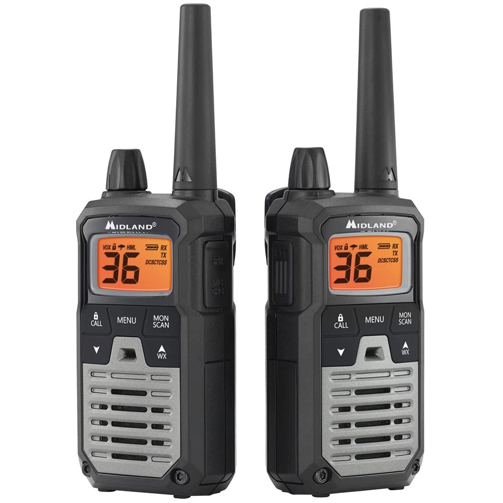 Midland T290VP4 High Powered GMRS Two Way Radios - 8 Pack Bundle w/Headsets & Chargers