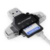 4 in 1 SD Card Reader for iPhone ipad Android Mac PC Camera,Micro SD Card Reader SD Card Adapter Portable Memory Card Reader Trail Camera Viewer for SD and TF Card view 1