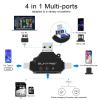 4 in 1 SD Card Reader for iPhone ipad Android Mac PC Camera,Micro SD Card Reader SD Card Adapter Portable Memory Card Reader Trail Camera Viewer for SD and TF Card view 3