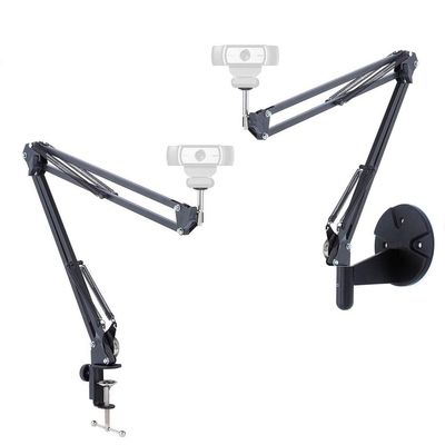 AceTaken Webcam Stand Kit, 2in1 Wall Mount and Clamp Arm Holder for Logitech C920 C920s C922x C930e C925e Brio