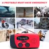 2000mAh NOAA Emergency Weather Radio, Portable Hand Crank Solar Powered AM/FM Radio, Rechargeable Phone Charger with LED Flashlight & SOS Alarm for Hurricane Earthquake Home Outdoor Survival view 2