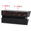 USB 3.0/2.0 Expansion Hub, 5 Ports USB Splittter with LED Indicators - Includes 4 USB 2.0 Port and 1 USB 3.0 Port- Fit for Gaming Console view 3
