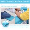 Bath Kneeler and Elbow Rest Set Thick Baby Bath Kneeling Pad Bathing Kneeling Mat Cushion Washable Padded Bathtub Knee Saver with Arm Support and Pockets Organizer for Bathroom Bathtime Comfort, Blue view 2
