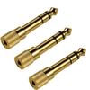 3 Packs Stereo Audio Adapter Converter, 6.35mm (1/4 inch) Male to 3.5mm (1/8 inch) Female Headphone Gold Plated Pure Copper Jack Plug for Guitar Headphones Amp view 1