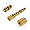 3 Packs Stereo Audio Adapter Converter, 6.35mm (1/4 inch) Male to 3.5mm (1/8 inch) Female Headphone Gold Plated Pure Copper Jack Plug for Guitar Headphones Amp view 2