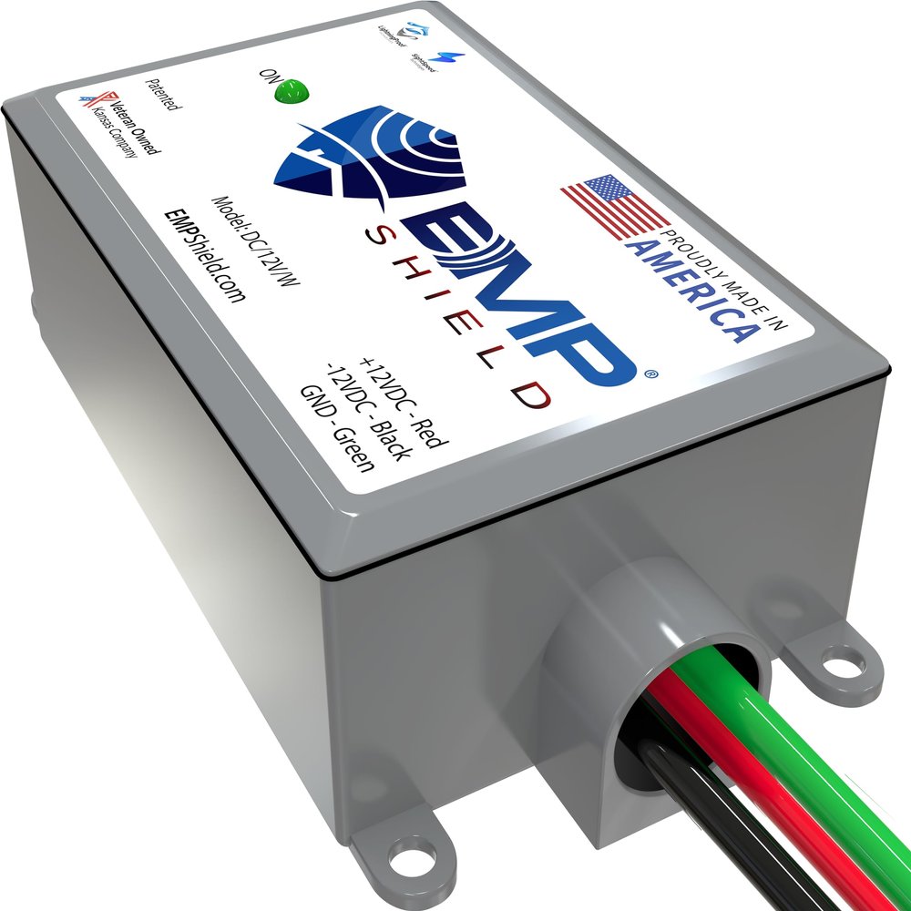 EMP Shield  Vehicle EMP Protection 12 Volt DC for Car and Truck (DC-12V-WV) Lightning, Solar Flare, and Surge Protection