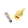 100 pcs SMA Plug Male Pin Connector Goldpalted Solder for RG316 RG174 RG188 LMR100 RG178 Cable Coax Connector view 1