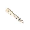 100 Pieces 6.35mm Male to 3.5mm Female Nickel Plated Headphone Stereo Audio Jack Adapter Earphone Plug view 2
