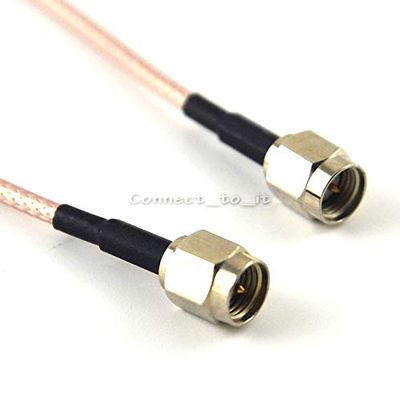 100 Pieces SMA Series SMA Male to Male Connector Nickel Plated Adapter Cable Pigtail RG316 30CM