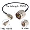 100 Pieces FME Male to N Male Coaxial Adapter Pigtail Jumper Cable 20CM RG174 view 1
