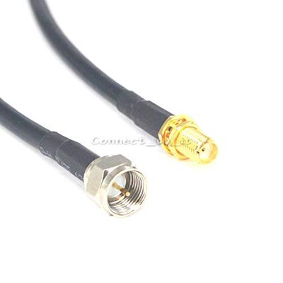 100 Pieces Extension Cable SMA Female to F Male Plug Coax Connector Adapter Antenna Pigtail Cord 19 inch 50CM