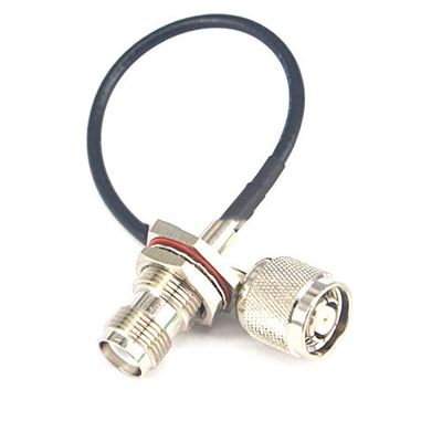10 Pieces RP TNC Male to RP TNC Female Coaxial Adapter Pigtail Jumper Cable 15CM RG174