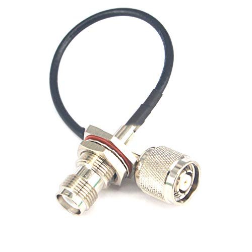 10 Pieces RP TNC Male to RP TNC Female Coaxial Adapter Pigtail Jumper Cable 15CM RG174