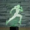 Jinnwell 3D Running Night Light Lamp Illusion Night Light 7 Color Changing Touch Switch Table Desk Decoration Lamps Gift with Acrylic Flat ABS Base USB Cable Toy view 3