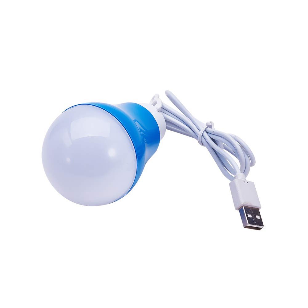 Othmro 1Pcs USB Bulb lamp DC3V-12V 5W 6500-7000K 0.9 Power Factor PC Lamp Body Material 5730 Lamp Bead Model Blue
