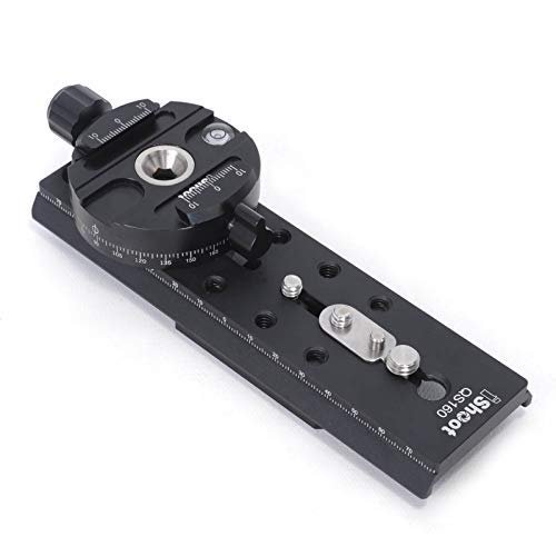 Quick Release Plate Adapter and Panning Clamp Convertor for Connect Arca-Swiss Quick Release Plate to Tripod Fluid Video Head of Manfrotto, Sachtler FSB 10T/ 8T/ 6T, DV 2/8/ 10sb/ 10, ACE XL Series