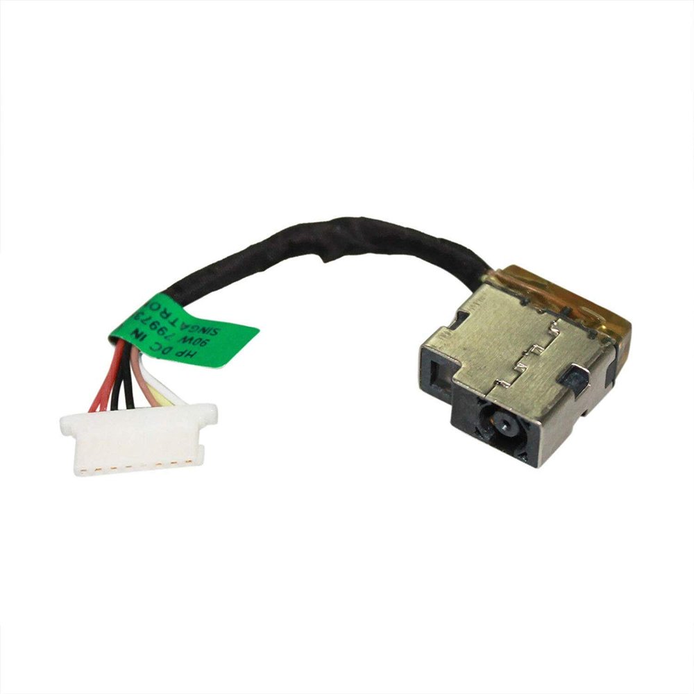 AC DC Jack Power Plug in Charging Port Connector Socket with Wire Cable Harness for HP 14-DF 14-DF0010NR 14-DF0011WM 14-DF0013CL 14-DF0013DS 14-DF0014DS 14-DF0015DS 14-DF0016DS 14-DF0018WM 14-DF0020NR
