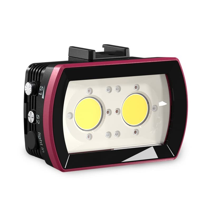 Seafrogs Diving Video Light Waterproof 130FT/40M White Red Blue Light Underwater Photography Fill Lights High Power 3500 Lumens Flash Light with Ball Head YS Adapter for Gopro, Housing (SL-21)
