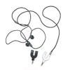 2 PCS Headphone Microphone Splitter, U Shape 3.5mm Y Splitter for Audio Stereo Headphone and Mic for All of 3.5mm Jack Devices Black and White view 3