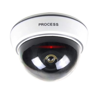 Dummy Surveillance Camera Fake Security Camera with Simulated IR Flashing Red Lights