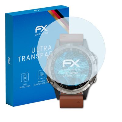 atFoliX Screen Protection Film compatible with Garmin D2 Delta 47 mm Screen Protector, ultra-clear FX Protective Film (3X)