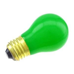 Decorative/Novelty 15A15, 15 Watt, 130 Volt, Medium Base, Ceramic Green A15 Light Bulb (25 Pack)