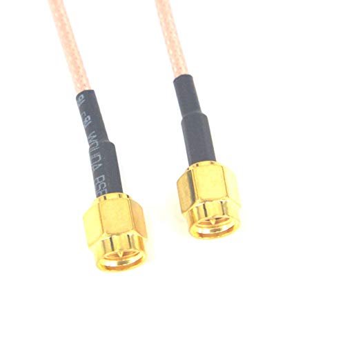 100 Pieces SMA Male to SMA Male Plug goldplated Connector Extension Pigtail Cable RG316 50cm