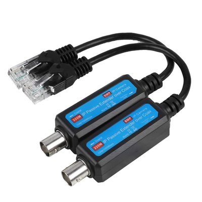 Coax to Ethernet Adapter, Network Coaxial Transmitter Powerline Ethernet Adapter Coaxial Cable Extender 1Pair 10/100Mbps 1CH Passive IP Network Extender for IP NVR Camera