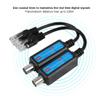 Coax to Ethernet Adapter, Network Coaxial Transmitter Powerline Ethernet Adapter Coaxial Cable Extender 1Pair 10/100Mbps 1CH Passive IP Network Extender for IP NVR Camera view 2