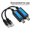 Coax to Ethernet Adapter, Network Coaxial Transmitter Powerline Ethernet Adapter Coaxial Cable Extender 1Pair 10/100Mbps 1CH Passive IP Network Extender for IP NVR Camera view 3
